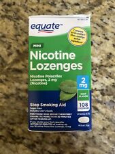 Equate Mini Nicotine Polacrilex Lozenges 2mg Mint 108 Count