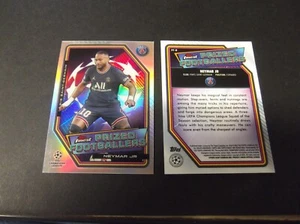 2021-22 Topps Finest UCL NEYMAR JR  Prized Footballers REFRACTOR - Picture 1 of 1