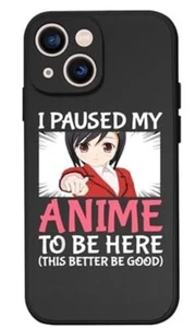 For iPhone 15 Plus Soft Silicone Anime Phone Case - Black - Picture 1 of 1