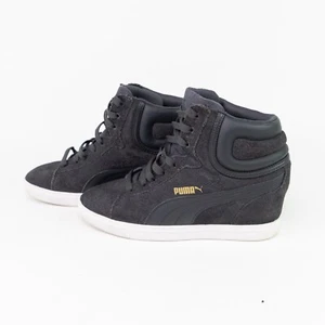 Zapatilla deportiva Puma Vikky tacón de cuña oculto gris gris blanco para mujer talla US 9.5 - RARA - Imagen 1 de 10