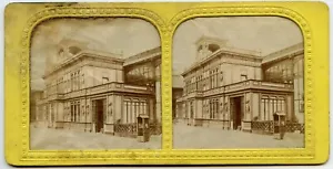 USA Pavilion Paris Exposition 1878 Vintage Hold to light Photo Stereoview France - Picture 1 of 2