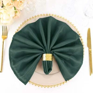 10 Hunter Green Polyester 20x20" Wedding NAPKINS Table Linens Decorations SALE - Picture 1 of 8
