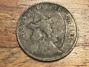T2: Chile 1907 Silver 20 Centavos. Weak Strike, No .050 for Silver Content - Picture 1 of 4