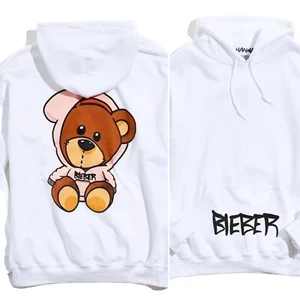 Justin Bieber Hoodie Mascot Bear Drew House UO RARE Exclusive Mens Size SMALL - Picture 1 of 12