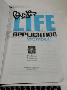 Guys Life Application Study Bible - Onyx Leather Like 2nd Edition 2007 - Imagen 1 de 12