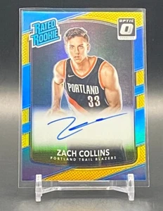 2017-18 Panini Donruss Optic Zach Collins Rated Rookie Auto Gold #/10 Bulls RC - Picture 1 of 4