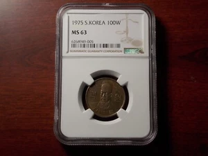 1975 South Korea 100 Won NGC MS-63 - Picture 1 of 4