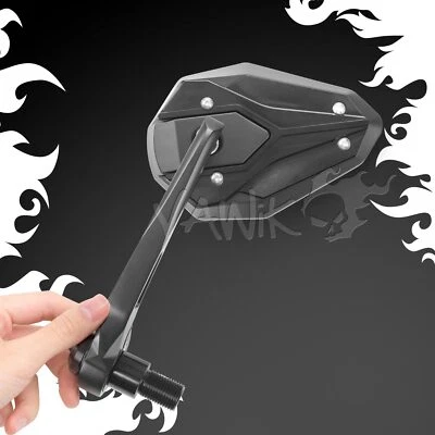 VAWiK Motorcycle Bar End CNC Mirrors VIPERII Black fits Yamaha MAJESTY SMAX XJ-6 - Изображение 1 из 4