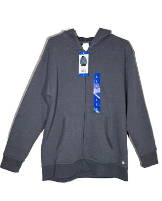 Chaqueta con Capucha Danskin Para Mujer Mediana Cremallera Completa Ultra Acogedora Lavado a Piedra Brezo Foto 1 de 4