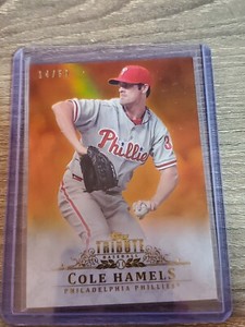 Cole Hamels 2013 Topps Tribute Orange /50 #71 Sports MLB Phillies Trading Card C