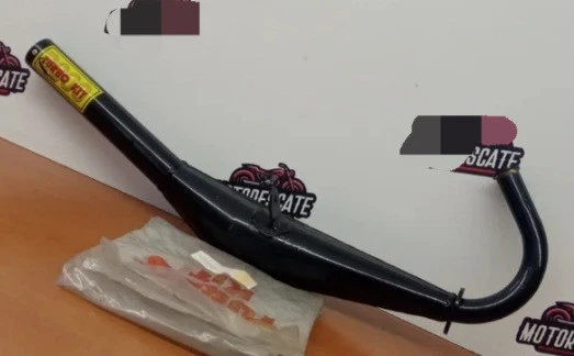 Marmitta Turbokit Minarelli P6 P4  Stesino Tubone Motron Attacco 3 Fori NUOVA  - Immagine 1 di 4