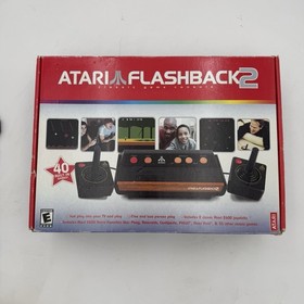 Atari Flashback2 Classic Game Console Power Adapter & 2 Controllers Used