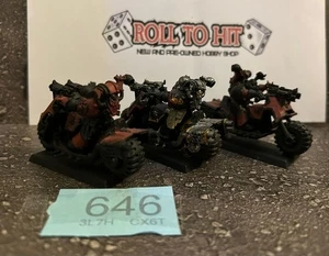 Bicicletas Warhammer 40k Chaos Space Marine X3 modelos de plástico pintadas - Imagen 1 de 1