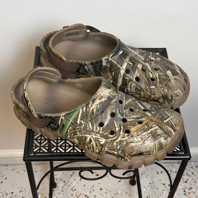 Crocs Realtree Camo All Terrain Clogs Mens Size 9 Comfort Slip On See Details - Image 1 of 4
