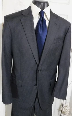 TRAJE DE LANA BROOKS BROTHERS MADISON TALLA 40R GRIS CON RAYAS 2 BOTONES Foto 1 de 4