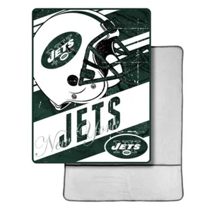 Officially Licensed NFL Micro Raschel Front & Sherpa Backing Foot Pocket Throw  - Picture 1 of 5