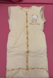 Yellow Baby Bear Bunting Wearable Blanket Sleeping Bag No Sleeves - Picture 1 of 4