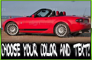 Side Door Rocker Racing Stripes Kit Fits - Mazda Miata MX-5 2006-2014 - Picture 1 of 29