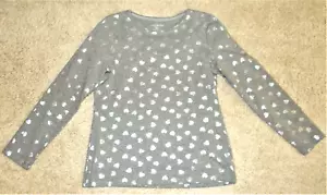 Top blusa donna Petite argento cuori elasticizzato manica lunga grigio medio nuovo - Foto 1 di 5