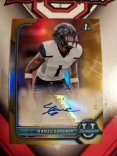2021-22 Bowman University Ahmad “SAUCE” Gardner GOLD LAVA 1st Bowman Auto 9/50
