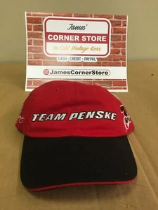 Team Penske Racing #6 Hornish #3 Castroneves Nascar Adjustable Cap Hat #5159 - Picture 1 of 11