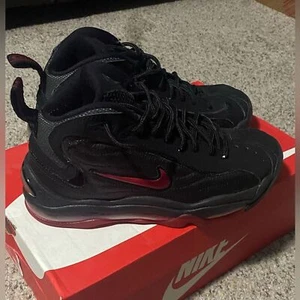 Nike Air Max Shoes Mens Size 6 Black Red Uptempo Sneakers Authentic Basketball - Picture 1 of 14