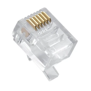 RJ12 (6P6C) Plug for Solid Round Wire 100pk - Picture 1 of 1