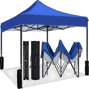 Canopy Tent,10x10ftEasy Pop up Outdoor Tent,Portable Straight Leg Gazebo Instant - Picture 1 of 7