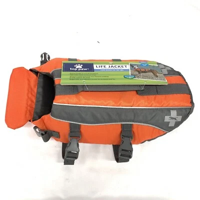 Top Paw Orange Life Jacket (Size Small: Dogs 15-30 lbs) New - Image 1 of 4