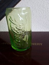1 Green Tint  McDonald's Coca Cola  Can Type Glass About 5" Vintage 2009