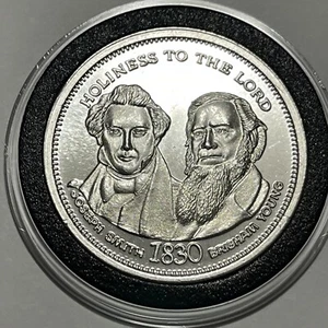 Joseph Smith Brigham Young LDS Münze 1 Feinunze 0,999 Feinsilber selten Mormonenmedaille - Bild 1 von 12