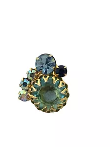 Vintage Juliana Strass und Cabochon Einzel Clip Ohrring #7686 - Bild 1 von 5