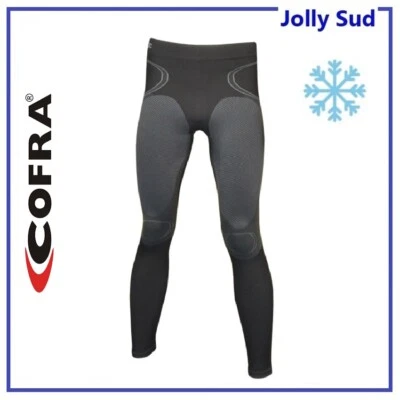 Calzamaglia COFRA Termica Invernale Ciclismo Running Leggins Uomo Intimo Nero