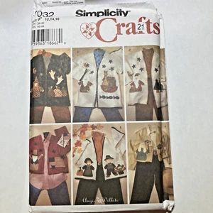 Simplicity 7032 Pattern Size 12-16 Jacket Holiday Applique Ink Transfers - Picture 1 of 8