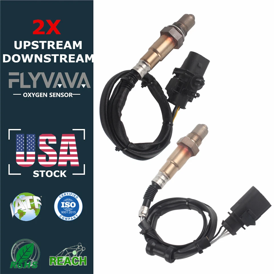 Sensores de oxígeno lambda O2 aguas arriba y aguas abajo para Audi Q3 Quattro 15 CCTA 2 piezas Foto 1 de 4