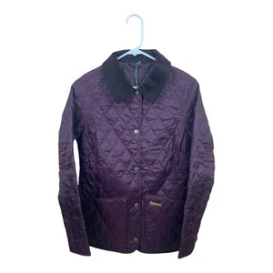 Womens Barbour Spring Annandale Quilted Jacket Burgundy Purple UK 8 US 4 Spring - Picture 1 of 12