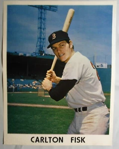 "FOTO ORIGINAL CARLTON FISK DE LA DÉCADA DE 1970 9""x 7"" BOSTON RED SOX - Imagen 1 de 1