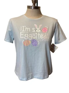 Celebrate! Easter Girl's T-shirt Blue! - NWT XXL18) (I’m Eggcited! - Picture 1 of 9