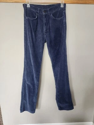VTG 80'S 1982 LEVIS CORDUROY PANTS NAVY WHITE & BLACK TAG SIZE 32x34 TALON USA - Image 1 of 4