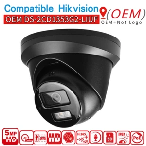 Hikvision OEM DS-2CD1353G2-LIUF 5MP Colo IP POE Camera Mic Hybird dual Light IR - Picture 1 of 24