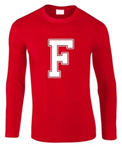 Buchstabe F Herren Langarm T-Shirt lustig Initialen Schrift Team coole Geschenkidee Name - Bild 1 von 4