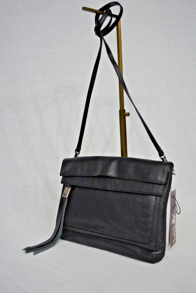 Kooba Julia Black Leather Crossbody/Shoulder Bag. Can Be Carried As A Clutch