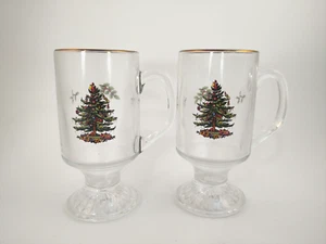 Juego de 2 tazas de café irlandesas de vidrio para árbol de Navidad Spode - Imagen 1 de 9