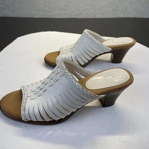 Aerosoles Women's Slide Heeled Rest Comfort Sandals, White US Size 8.5 M - Picture 1 of 19