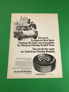 PORSCHE 911 DUNLOP TIRES VINTAGE ORIGINAL PRINT AD ADVERTISEMENT PRINTED - Bild 1 von 1