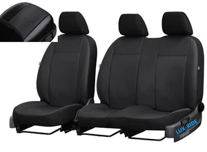 TAILORED SEAT COVERS For FORD TRANSIT CUSTOM 2016 - 2023 ARTIFICIAL LEATHER - Picture 1 of 4