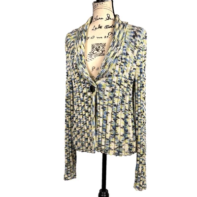 Suéter Acanalado Babydoll De Colección Y2K Mezcla de Algodón Texturizado Talla XL Espacio Teñido Pasteles Foto 1 de 4