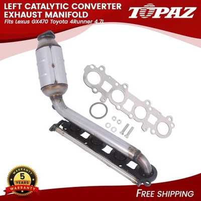 Left Catalytic Converter Exhaust Manifold For Lexus GX470 Toyota 4Runner 4.7L - Image 1 of 4