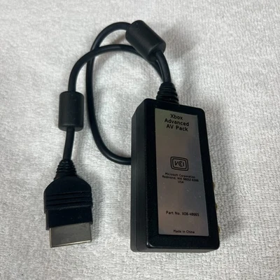 Adaptador Microsoft Original Xbox Advanced AV Pack X08-25261 Audio Video OEM Foto 1 de 4