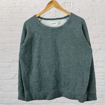Pact Organic Sweatshirt Crewneck Gray Womens Large - Image 1 of 4